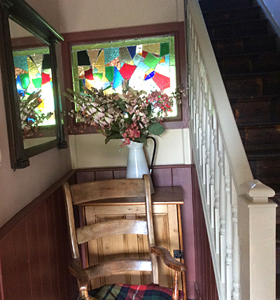 Glasbury veggie b&b hallway